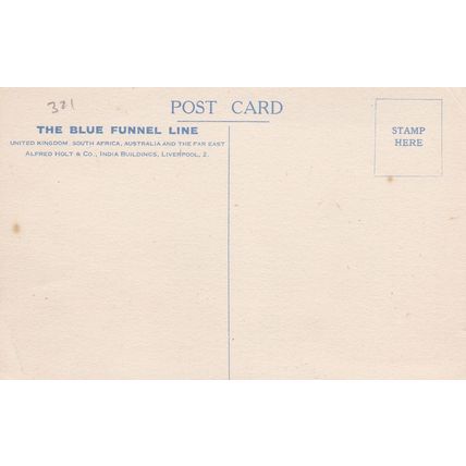 B320 THE BLUE FUNNEL LINE. ARTIST -WALTER THOMAS