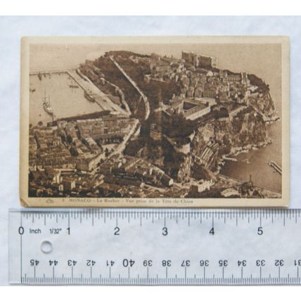 vintage postcard Monaco, Le Rocher