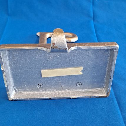 LARGE 8" tall Gold Colored Metal LETTER E Christmas STOCKING HANGER Holder Hook