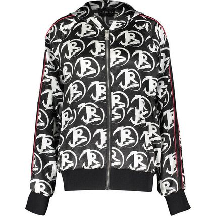 JOHN RICHMOND Graffiti Black/White Hooded Sweatshirt BNWT