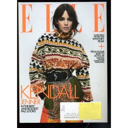 Elle August 2021 KENDALL JENNER " IN the Best and Boldest Fall Looks" NEW ISS