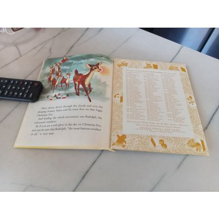 Old Little Golden Book Walt Disney Rudolph The Red Nose Reindeer G Edition 1963