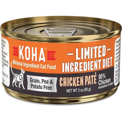 KOHA Limited Ingredient Diet Chicken Pate for Cats - Single Meat Wet Cat Food fo