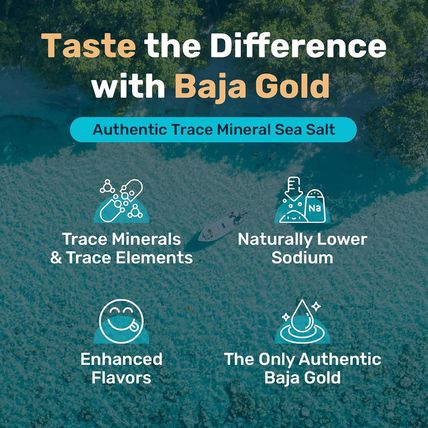 Baja Gold Mineral Sea Salt - Organic Natural Grain Salt for Cooking & Baking | A