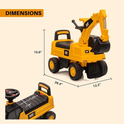 Best Ride on Cars CAT Excavator Push Car