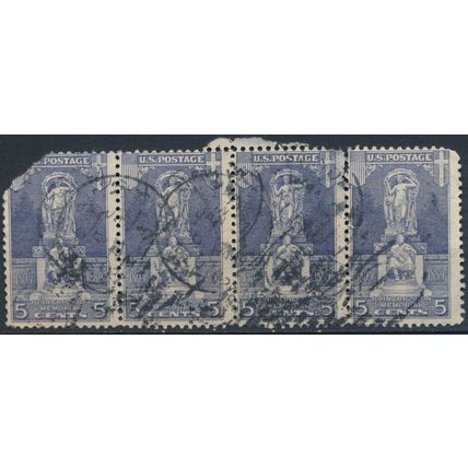 John Ericsson: Strip of 4 - USA 1926 - FH - Sc 628