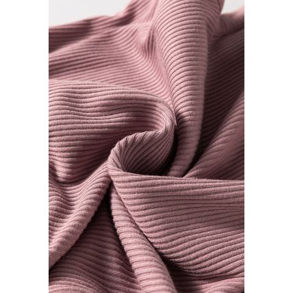 Sepia Rose Ribbed Vest Patchwork Tiered Midi Dress with Pockets