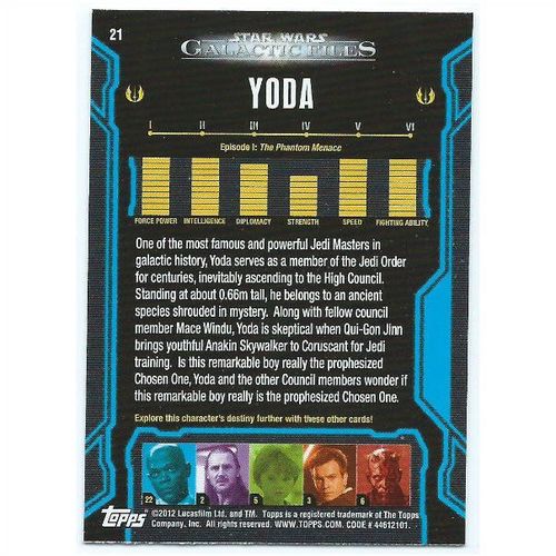 2012 Star Wars Galactic Files - #21 - Yoda