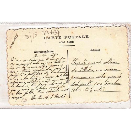 Silk Postcard Showing A Flower (SIL634)