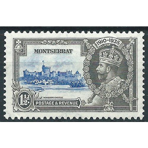 Montserrat 1935 SG95 1 1/2d Ultramarine & Grey Silver Jubilee Mounted Mint .. ..