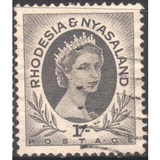 Rhodesia & Nyasaland 1954 - SG9 - 1/- grey - used