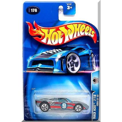 Hot Wheels - Ford GT-40: Track Aces #7/10 - Collector #176 (2003) *Dark Gray*
