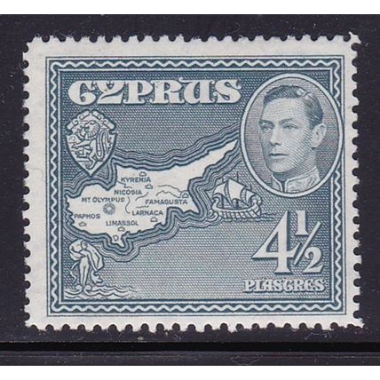 CYPRUS 1938-51 GEORGE VI 4½pi MINT LIGHTLY HINGED SG157