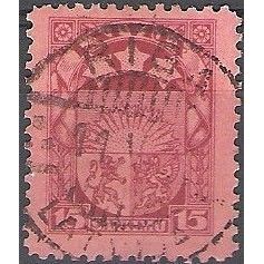 Latvija 1925 Michel 104 O Cote (2013) 0.75 € Armoirie Cachet rond