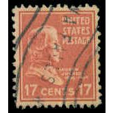 Used 822 17c Andrew Johnson Fine M08049
