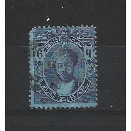 Zanzibar.SG281 6c Purple/Blue.Fine Used.Jul24j
