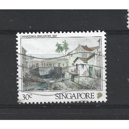 Singapore.SG616 30c "Chinatown,1837" (Barthelemy Lauvergne).Fine Used.Jul25
