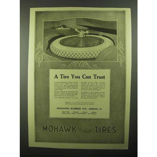 1920 Mohawk Tires Ad - A Tire You Can Trust