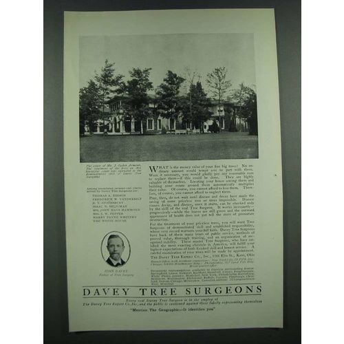 1919 Davey Tree Surgeons Ad - Estate of J. Ogden Armour