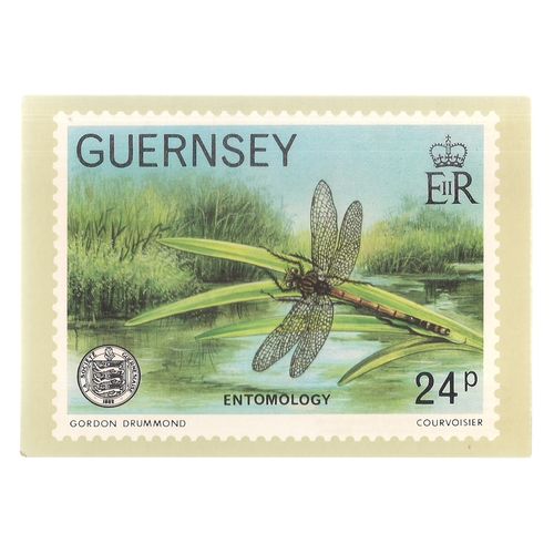 GUERNSEY POST OFFICE STAMP CARD, unused postcard EUROPA issue 24p 1982 =