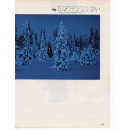 Finlandia vintage Full 2 Page Print Ad December 1993
