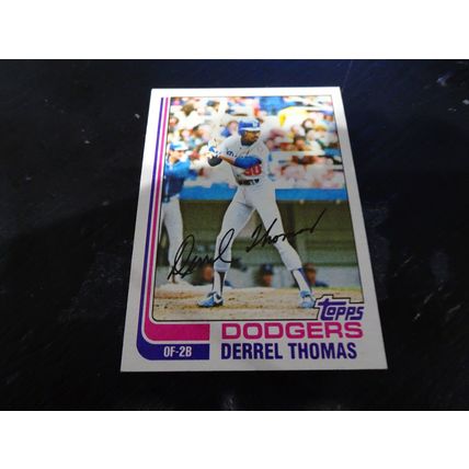 1982 Topps Card # 348 Derrel Thomas Excellent-Mint (6) Los Angeles Dodgers