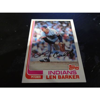 1982 Topps Card # 360A Len Barker Excellent-Mint (6) Cleveland Indians