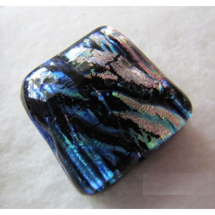 Dichroic Fused Glass Slide Pendant, pink/blue, id:slide10