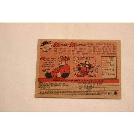Mickey Mantle 2007 Topps Hertitage 1958 AMERICAN LEAGUE HOME RUN CHAMPION #11