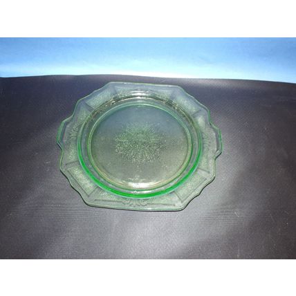 Rare Vintage Large Hocking Uranium Vaseline Green Princess 11.5" Dinner Plate