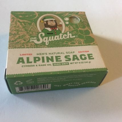 NEW Holiday Limited Edition Dr. Squatch Natural Bar Soap, Alpine Sage, 5 oz