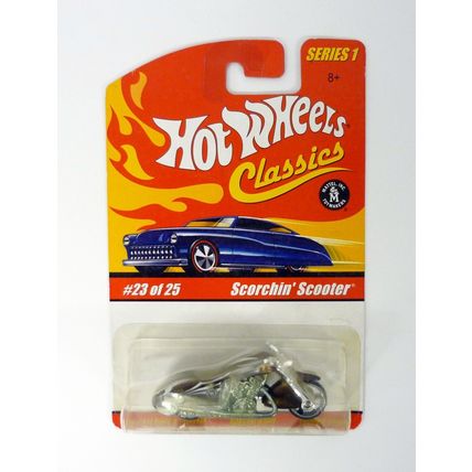 Hot Wheels Scorchin' Scooter Classics Series 1 23/25 Red DieCast Motorcycle 2005