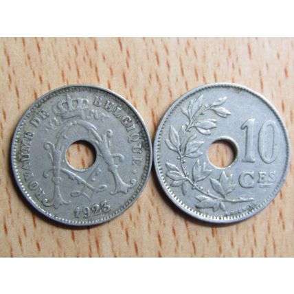 Belgium 1925 10 Centime Belgique (French Text) Coin
