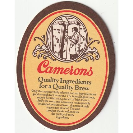 BEER MAT - CAMERONS BREWERY - LION BITTER - (Cat No 136) - (1983)
