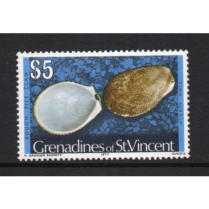 Grenadines of St. Vincent - 1977 - $5 Shells & Molluscs (Dated 1977) MNH