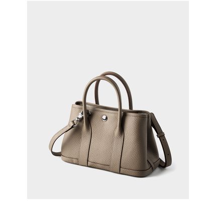 Genuine Leather Women Handbag and Shoulder Bag Grey