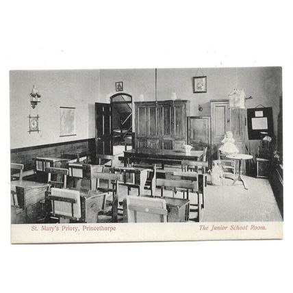 St Mary's Priory, The Junior School Room, Princethorpe, Warwickshire, Postcard.