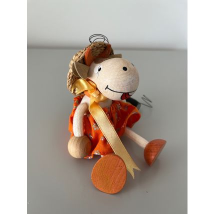 KATHY WOHLFAHRT WOODEN HORSE ON BOUNCY SPRING FIGURE