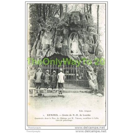 KEMMEL, GROTTE DE N-D DE LOURDES, BELGIUM, c1920s, Postcard