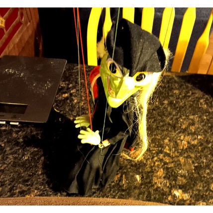 Old Pelham Green Wicked Witch Marionette Puppet W/Box 1960s (Made In England)