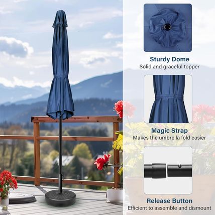 Simple Deluxe 7.5Ft Patio Umbrella Outdoor Table Market Yard Umbrella with Push