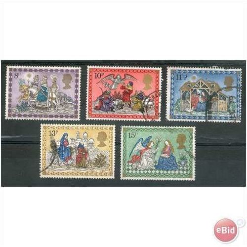 GB stamps 1979 used set - SG 1104-1108 - Christmas