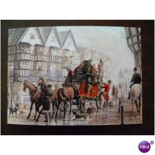 Bristol Head Post Office area 1981 SWPR15a Postcard FDI mail coach Norriss art