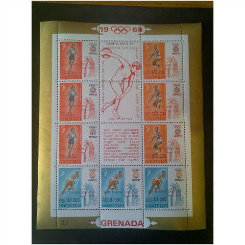 Grenada QEII 1969 Carifta Expo Athlete Miniature Sheet NHM SG 333-335 Sc 313-15