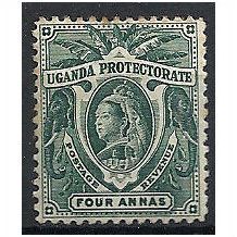 Uganda Protectorate 1898 SG88 4a Deep Green Mounted Mint . .