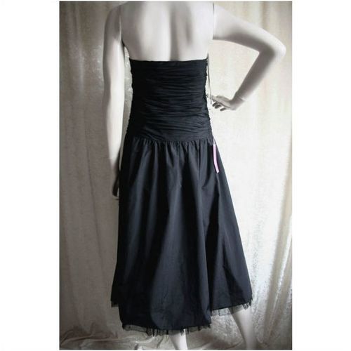 Karen Millen Designer Black Brooch Corset Dress Size 12 New With Tag