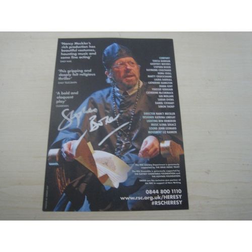 Stephen Boxer (The Heresy Of Love - flyer) hand signed RARE *FREE POST*