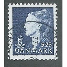 DEN 1997 5.25KR 'QUEEN MARGRETHE II' FINE USED (EBID43-072)