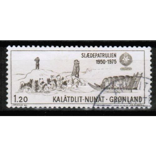 1975 Greenland - Dog sled patrol - 1.20kr used Sc# 101