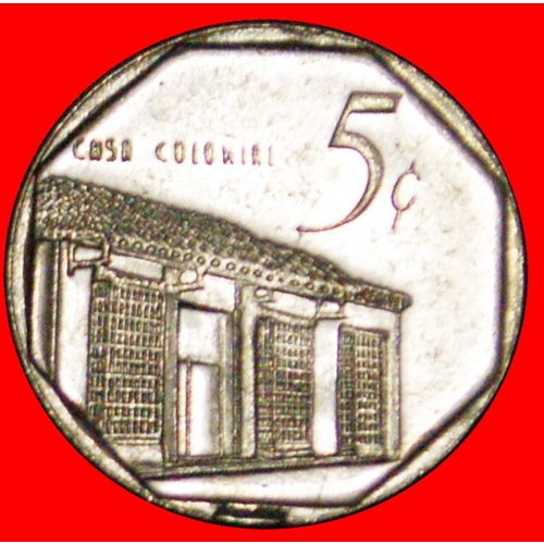 COLONIAL HOUSE: CUBA★5 CENTAVOS 2002 COIN alignment ↑↓! LOW START ★ NO RESERVE!